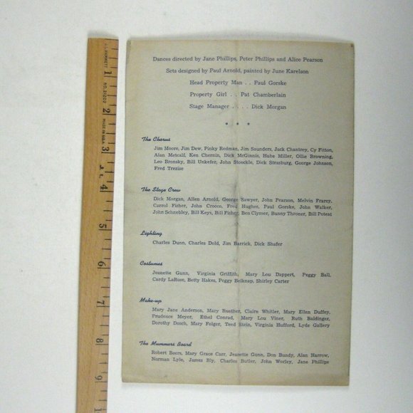 Oberlin College Souvenir Program Phi Beta Pigskin Mummers Club 1941 - Picture 4 of 4
